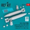 RESKIT RS48-0580 BLU-27A/B 750lb napalm bombs finned (MXU-469/B) or unfinned (2pcs) (A-1, A-4, A-7, A-26K, B-57, F-4, F-100, F-105 ) (3D Printed) (1/48)